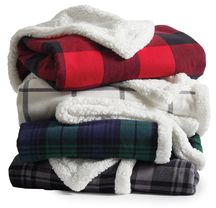 Port Authority Flannel Sherpa Blanket -  50" x 60"